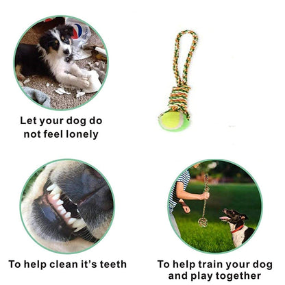 Rope ball chew toy for dogs