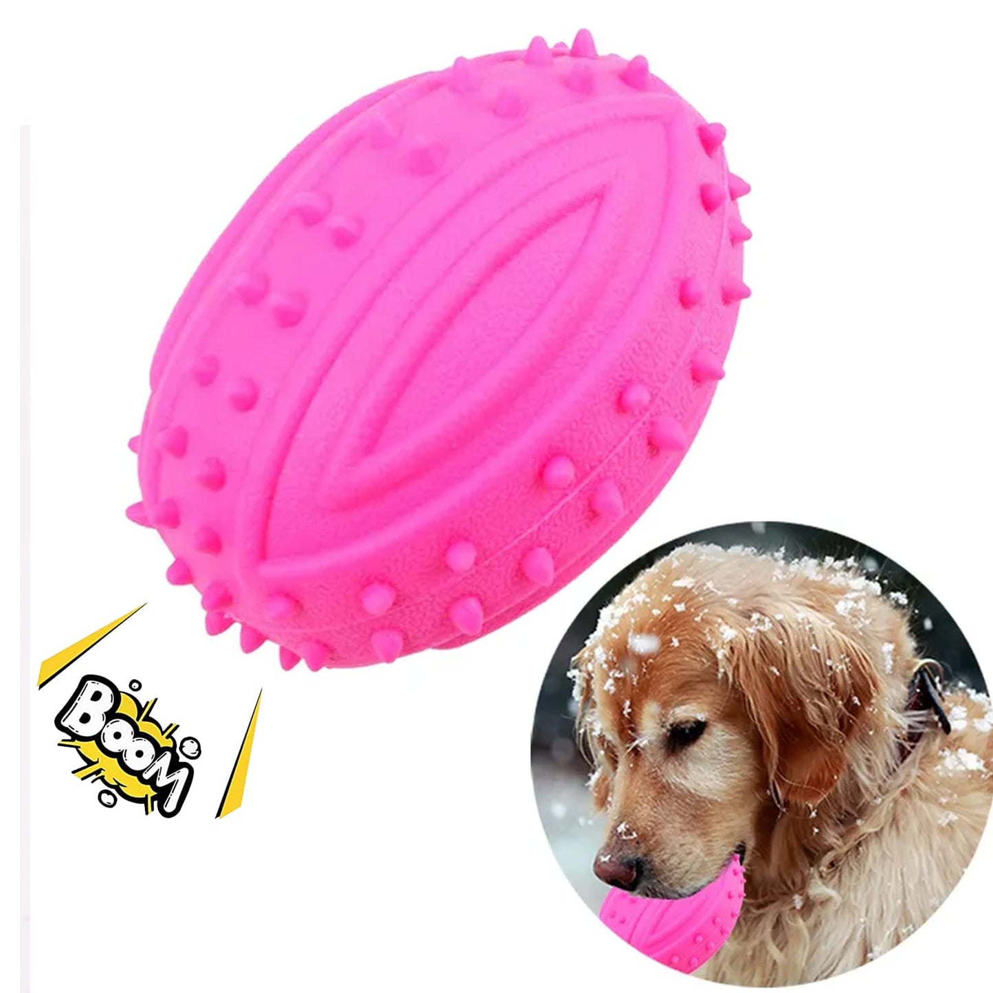 Rubber Spike Sound Ball Dog Toy