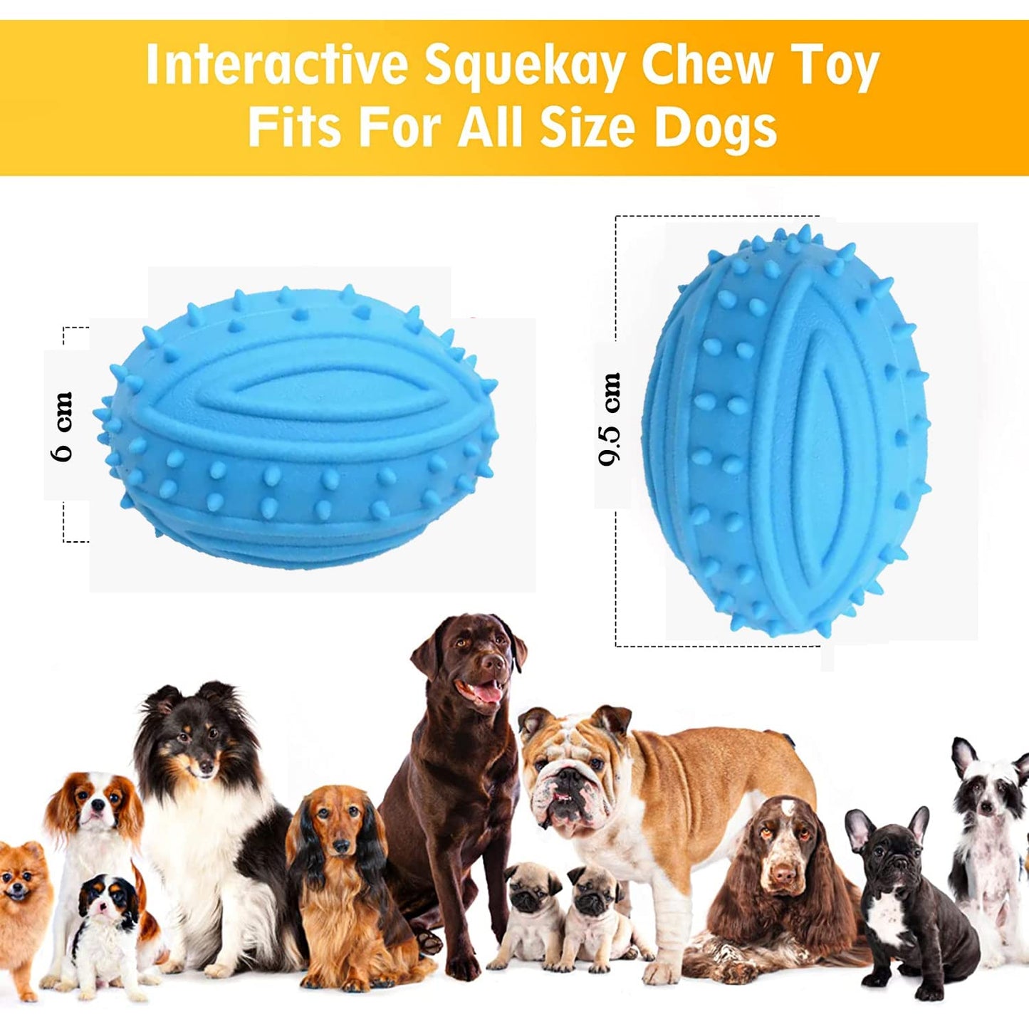 Rubber Spike Sound Ball Dog Toy