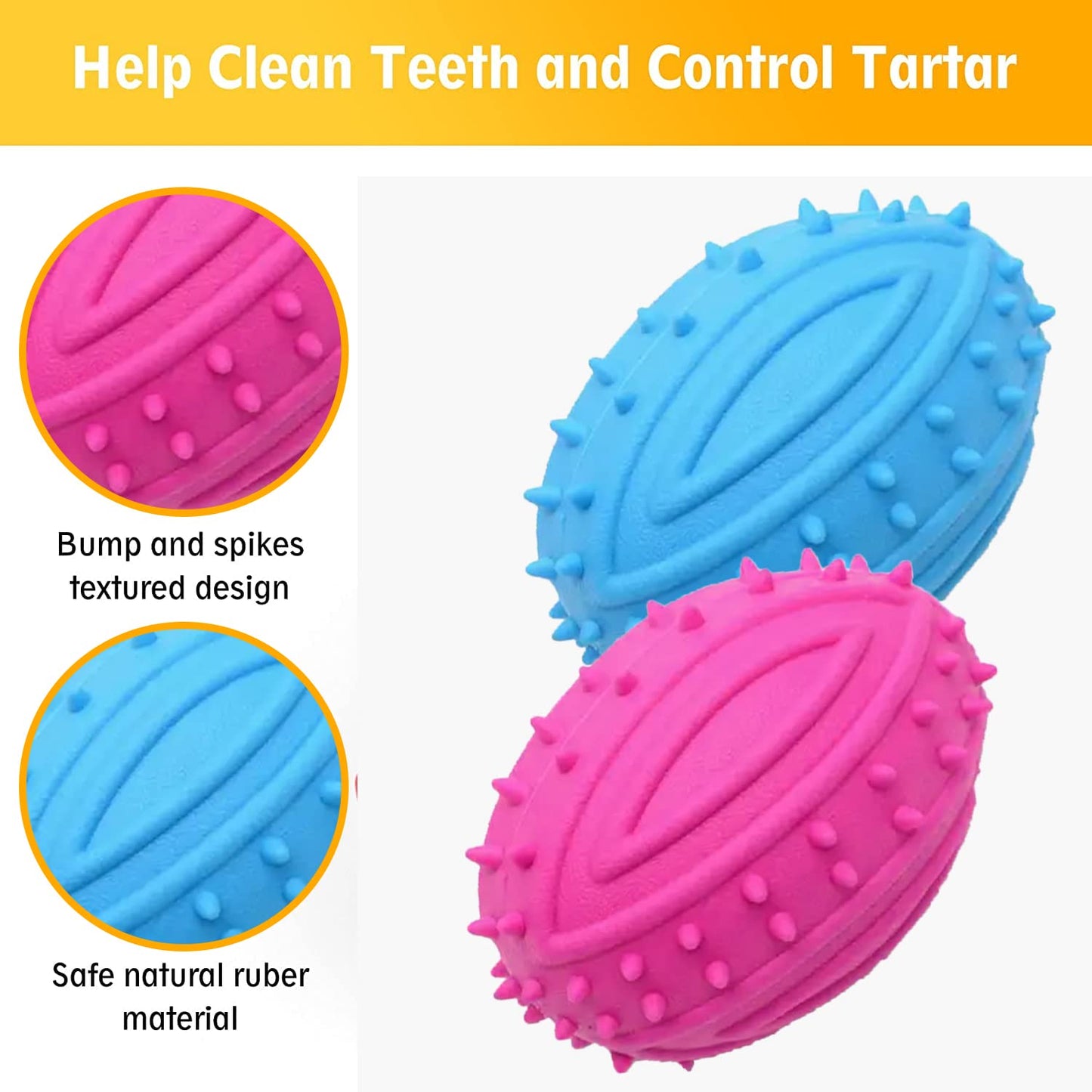 Rubber Spike Sound Ball Dog Toy