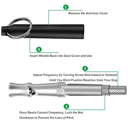 Ultrasonic Dog Training Whistle with Lanyard