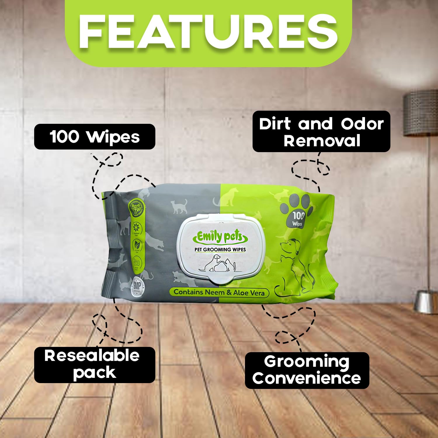 Pets Biodegradable Pet Wipes