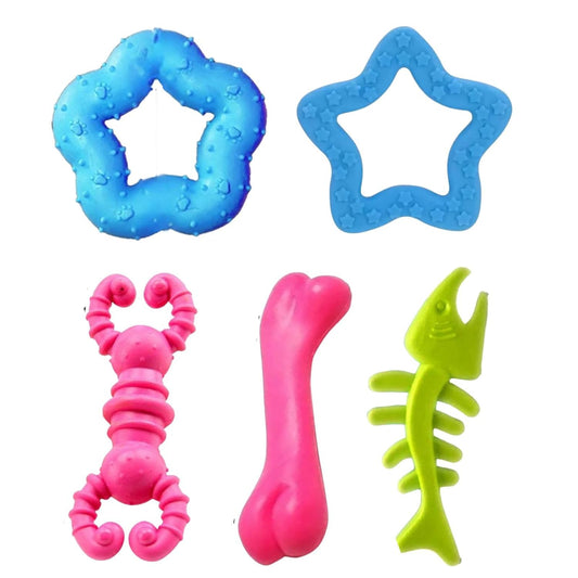 Puppy Rubber Teething Toy Set