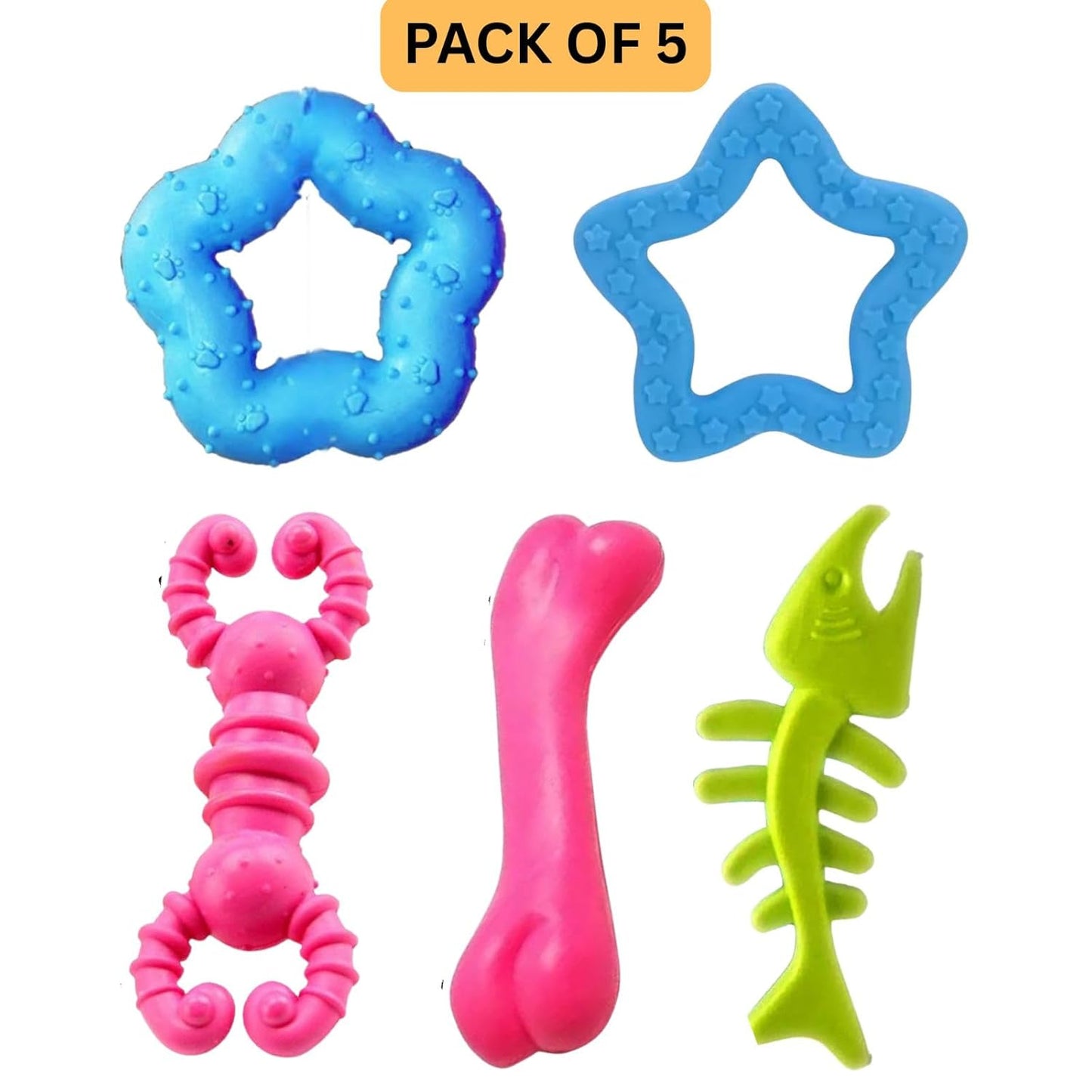 Puppy Rubber Teething Toy Set