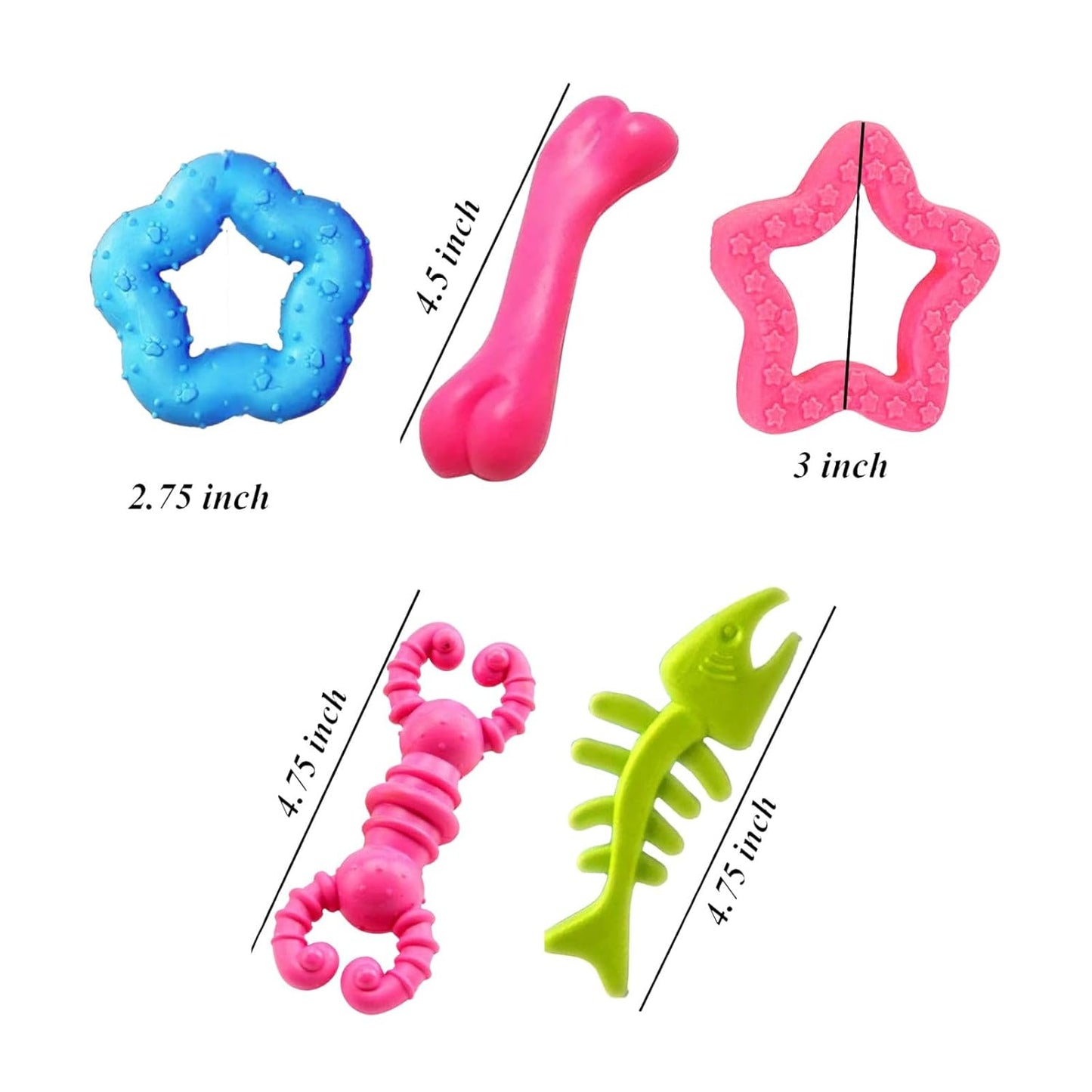 Puppy Rubber Teething Toy Set