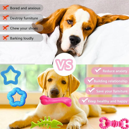 Puppy Rubber Teething Toy Set