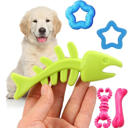 Puppy Rubber Teething Toy Set