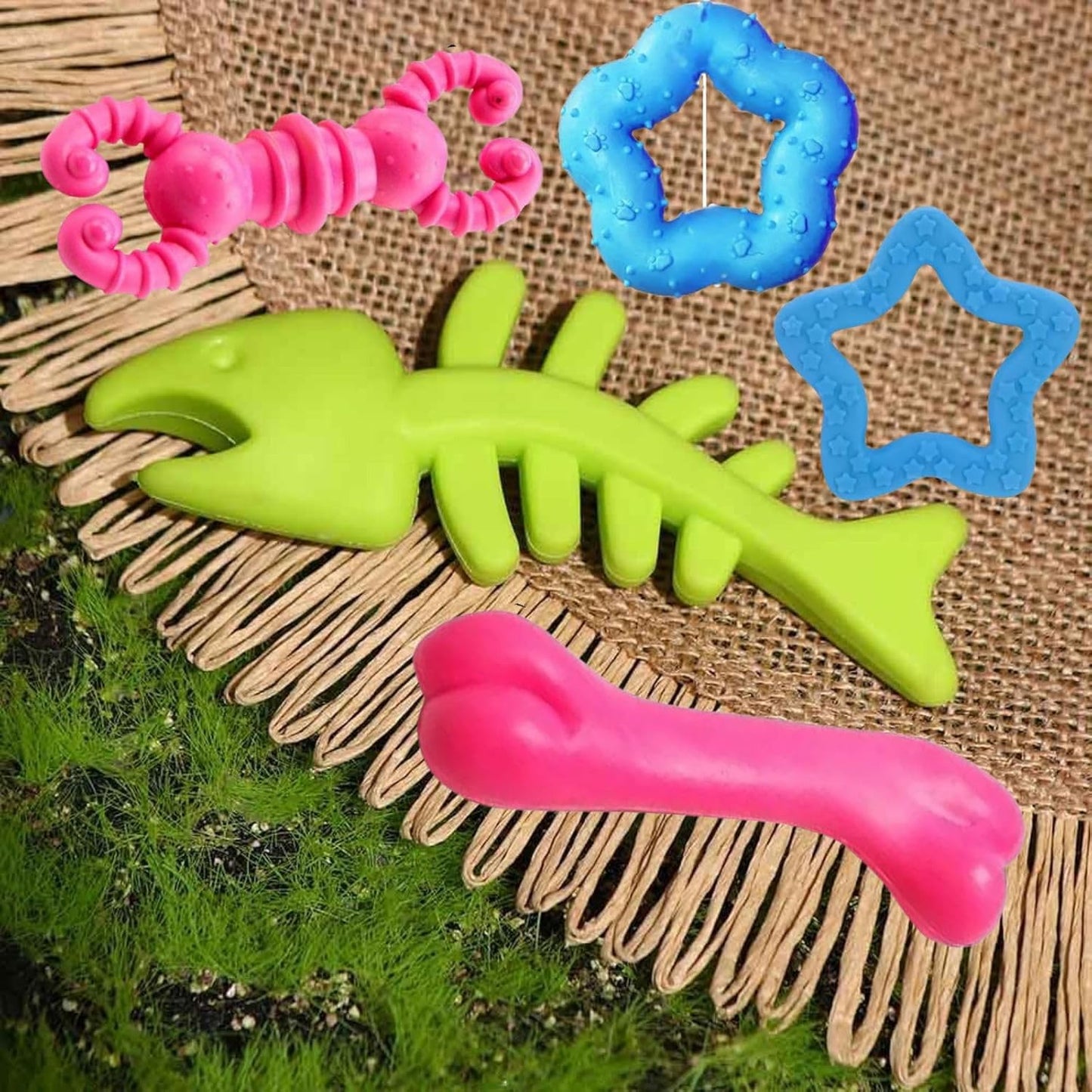Puppy Rubber Teething Toy Set