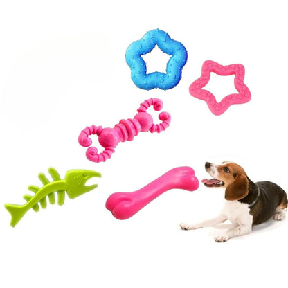 Puppy Rubber Teething Toy Set