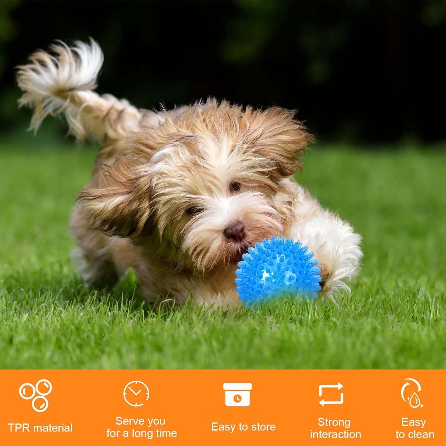 Durable Spike Squeaky Dog Toy