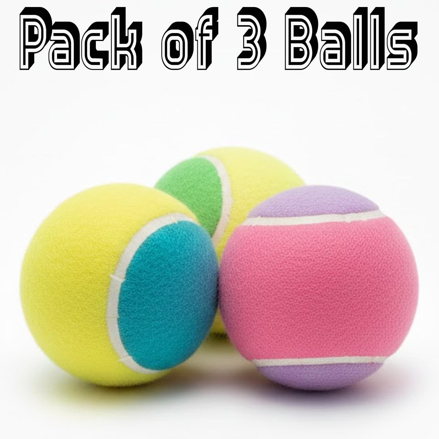 Pack of 3 Squeaky Dog Balls
