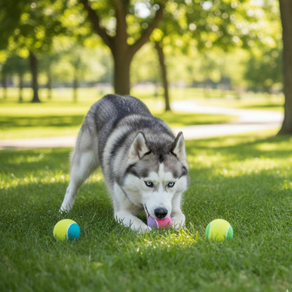 Pack of 3 Squeaky Dog Balls