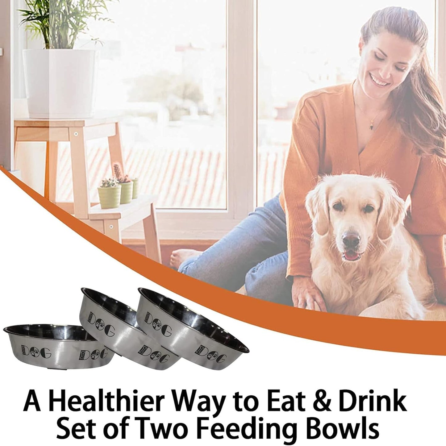 Stainless Steel Anti-Skid Dog Bowl