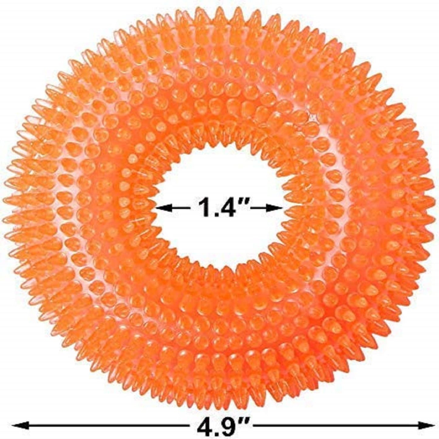 Dog Spike Squeaky Ring Chew Toy