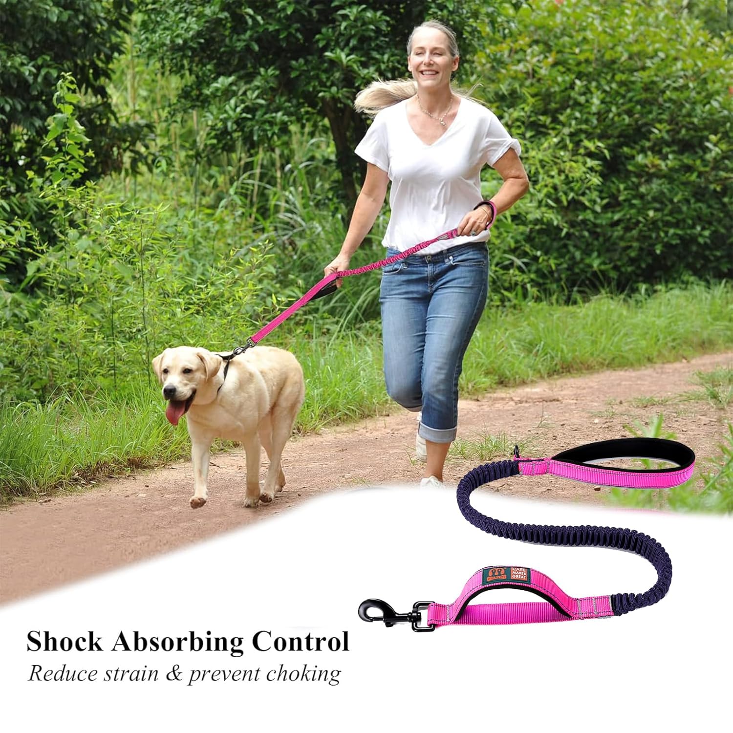 Dog Leash with Double Padded Handles