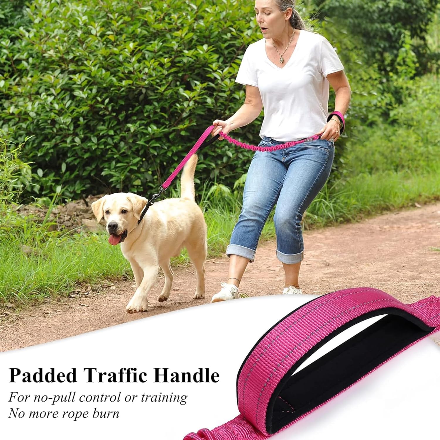 Dog Leash with Double Padded Handles