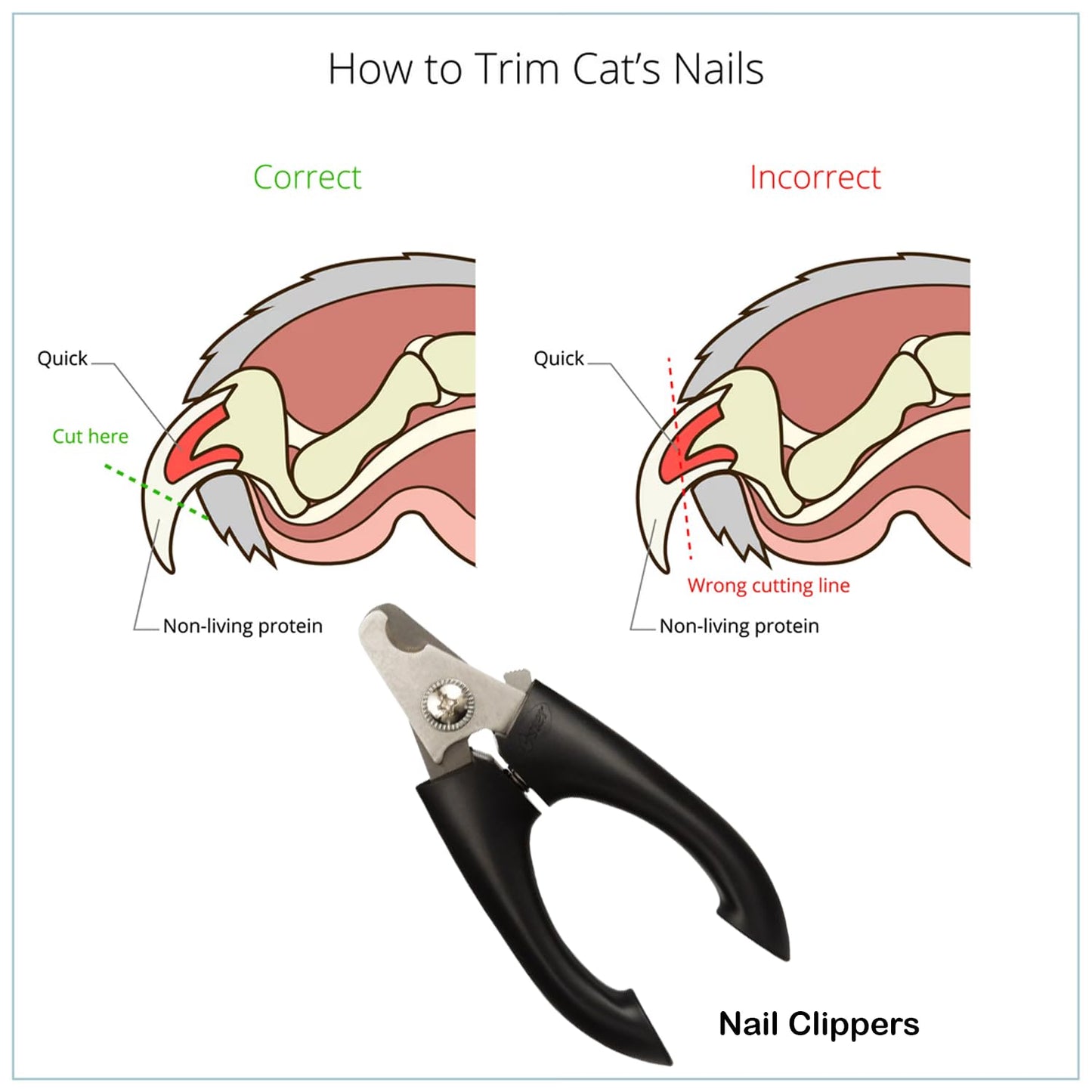 Durable Pet Nail Clippers with Spring