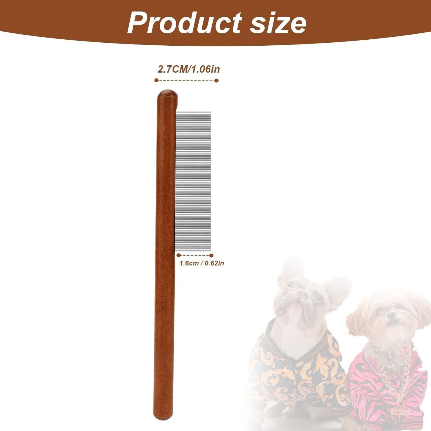 Wooden Handle Pet Grooming Comb