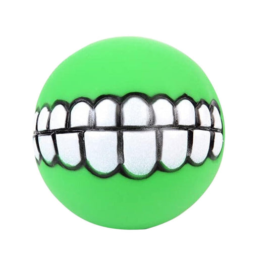 Funny Teeth Squeaky Dog Ball