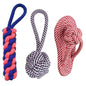 3-Pack Natural Cotton Puppy Chew Toys