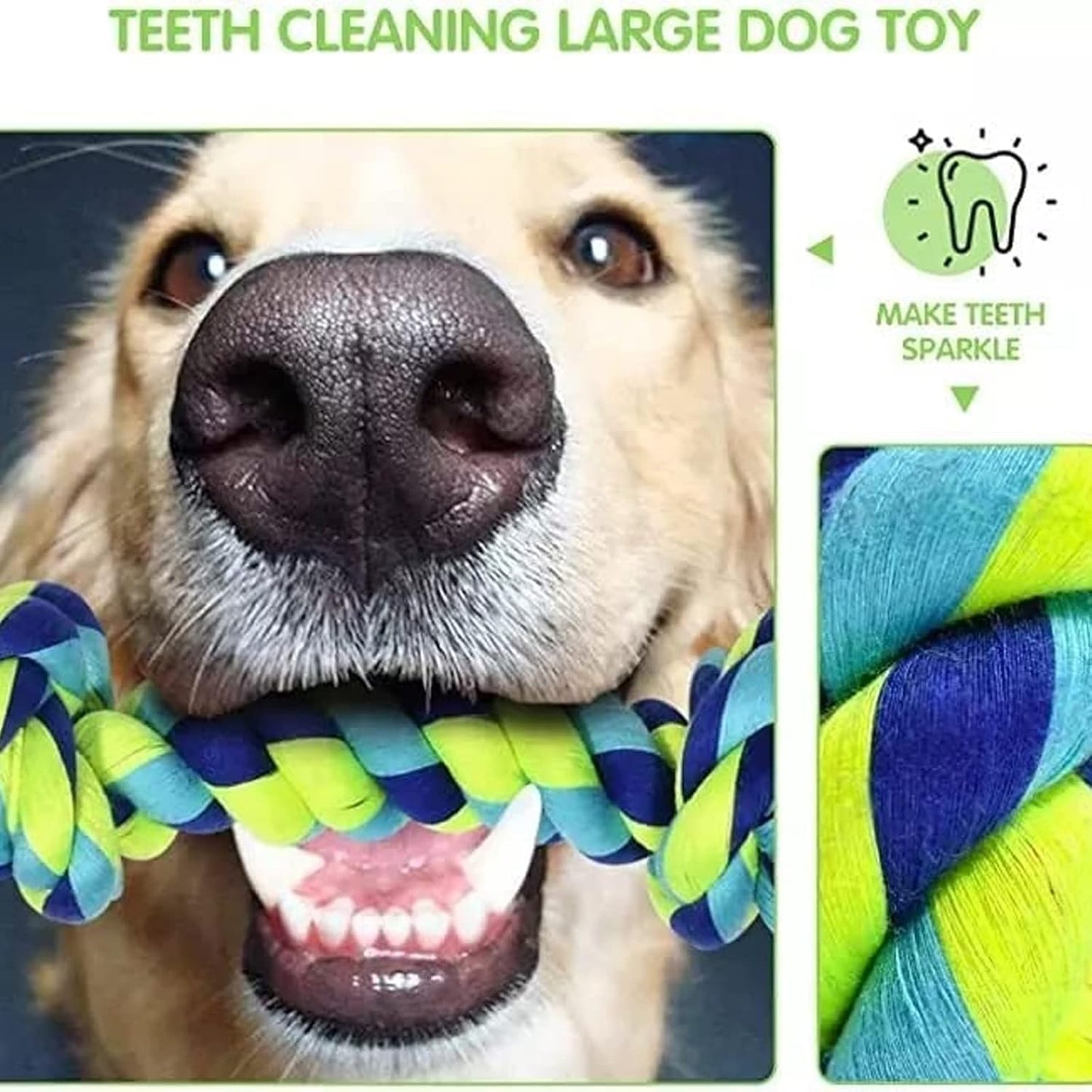 3-Pack Natural Cotton Puppy Chew Toys