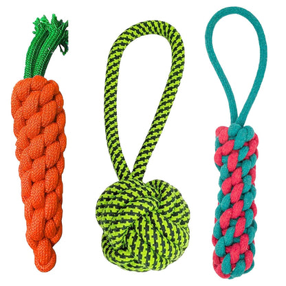 3-Pack Cotton Puppy Chew Combo
