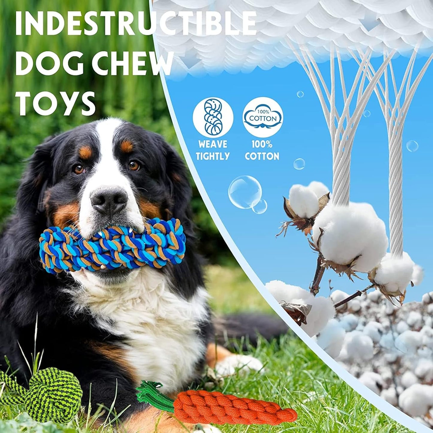 3-Pack Cotton Puppy Chew Combo