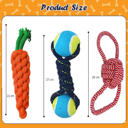 Natural Cotton Puppy Chew Toys