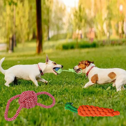 Natural Cotton Puppy Chew Toys