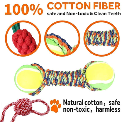 Natural Cotton Puppy Chew Toys