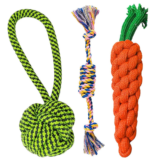 Natural Cotton Puppy & Cat Chew Toys