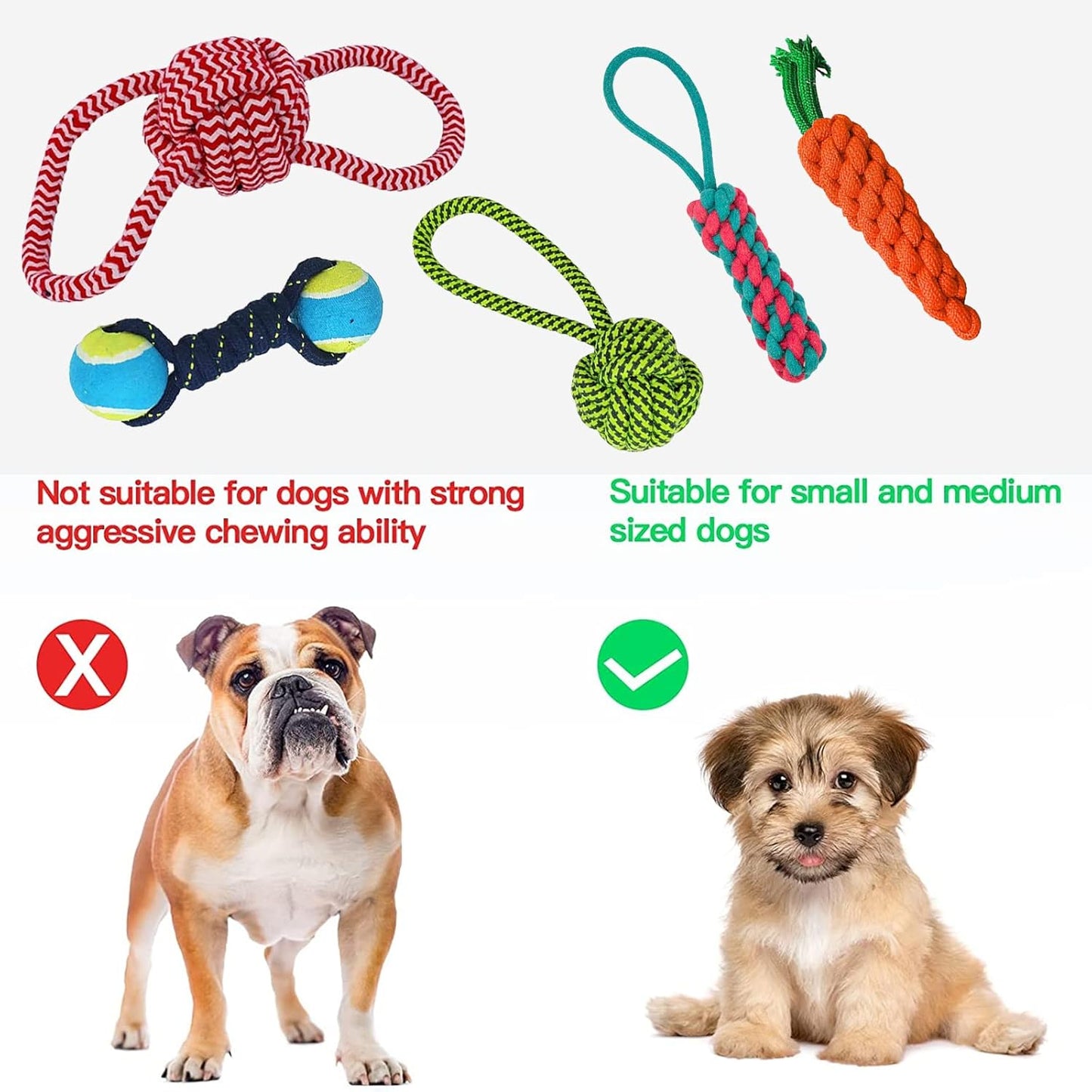 Natural Cotton Puppy & Cat Chew Toys