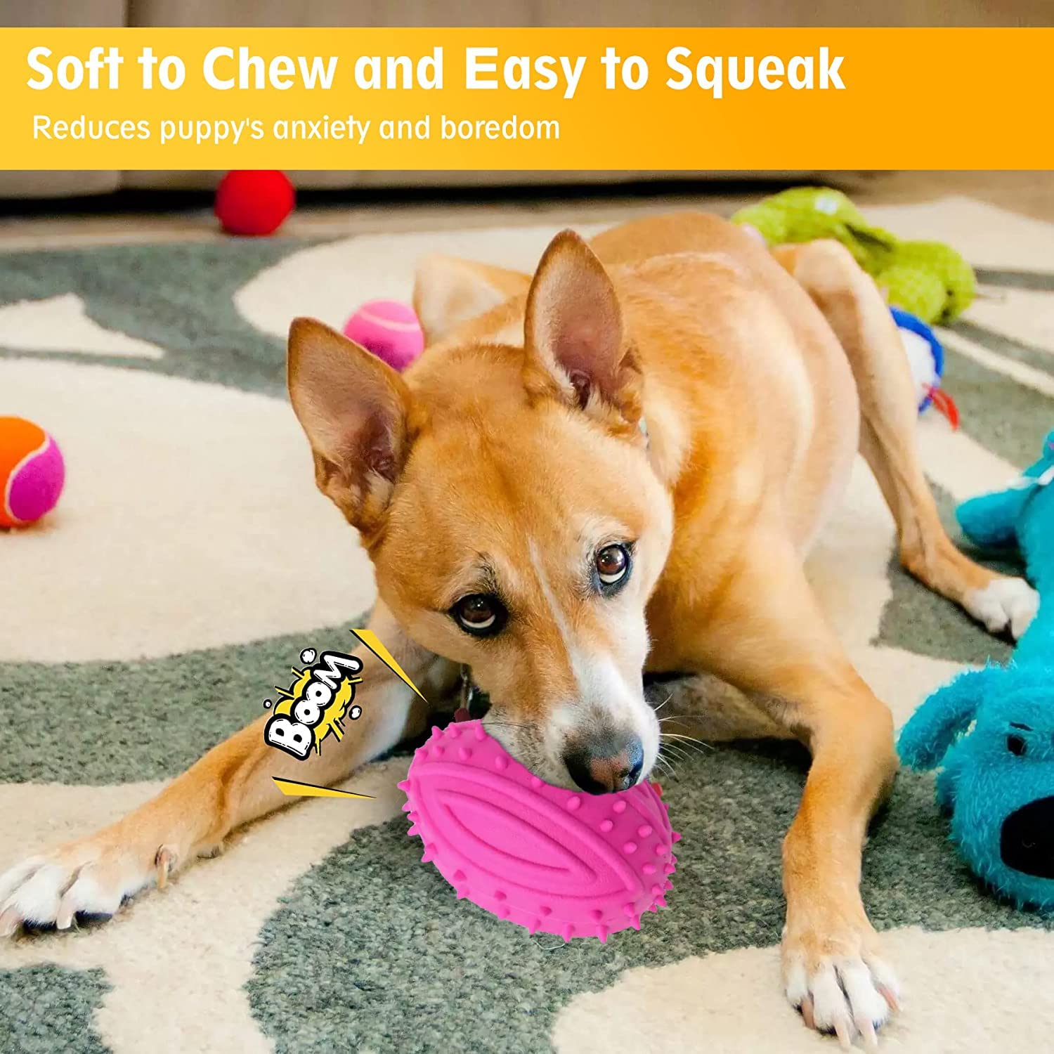 Rubber Spike Chewing & Playing Ball