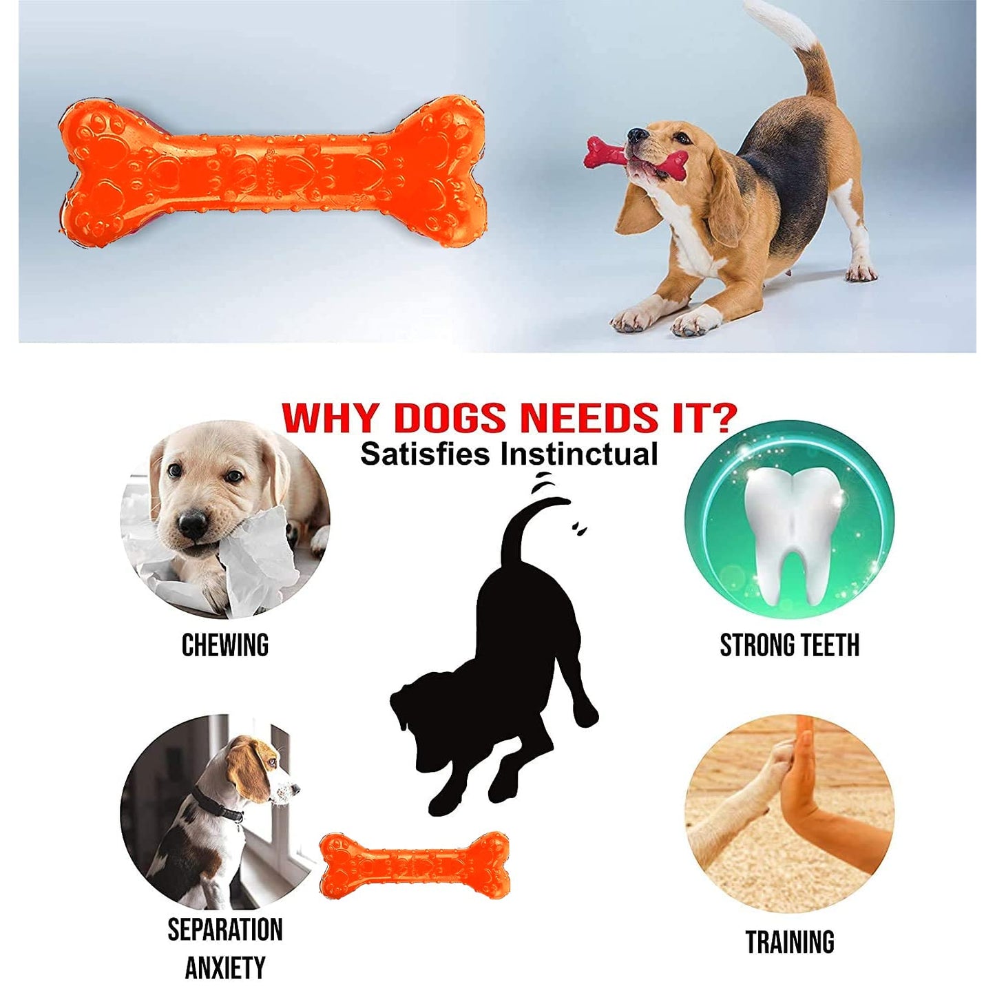 Natural Rubber Puppy Chew Bone