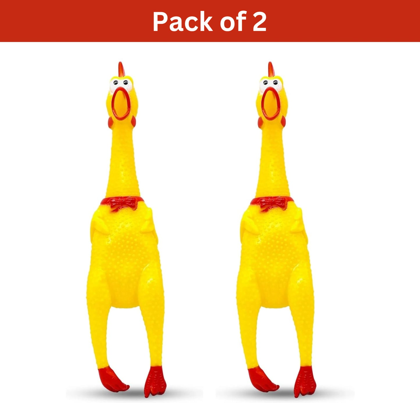 Screaming Rubber Chicken Dog Toy