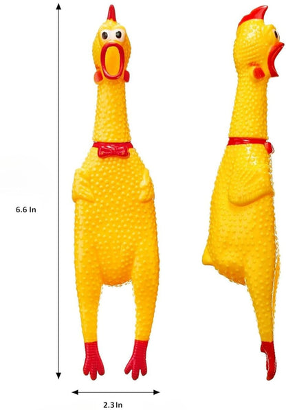Screaming Rubber Chicken Dog Toy