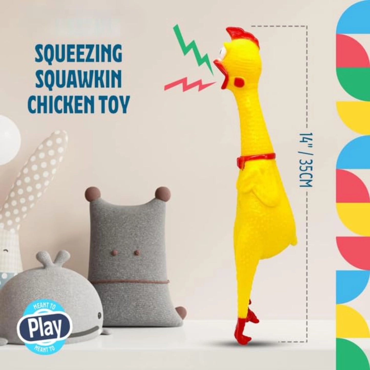 Screaming Rubber Chicken Dog Toy