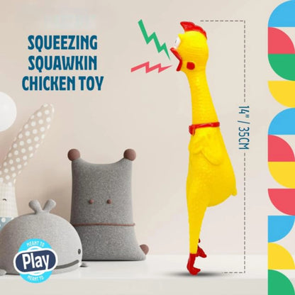 Screaming Rubber Chicken Dog Toy