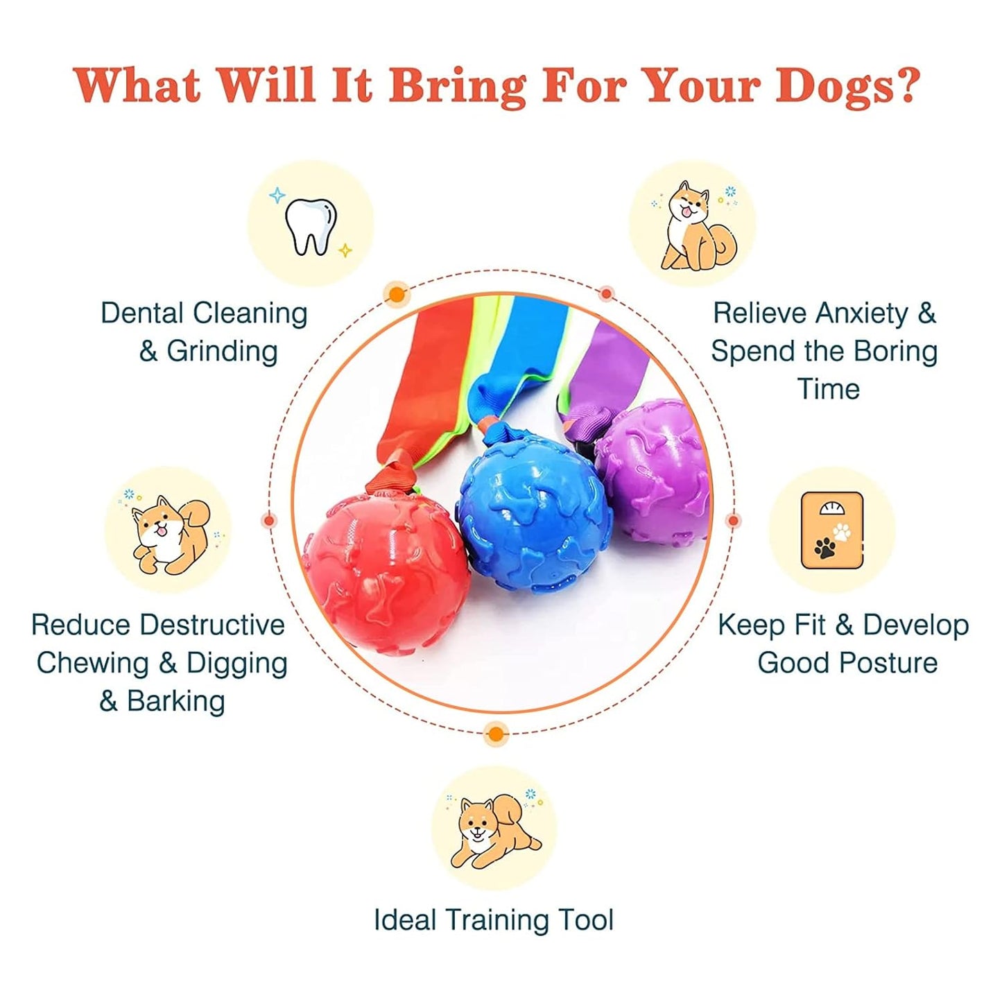 Tough Rope Ball Dog Toy