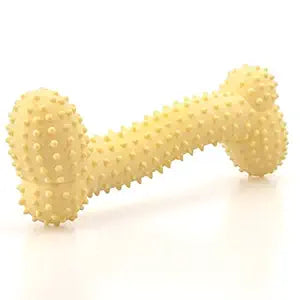 Yellow Rubber Bone Chew Toy