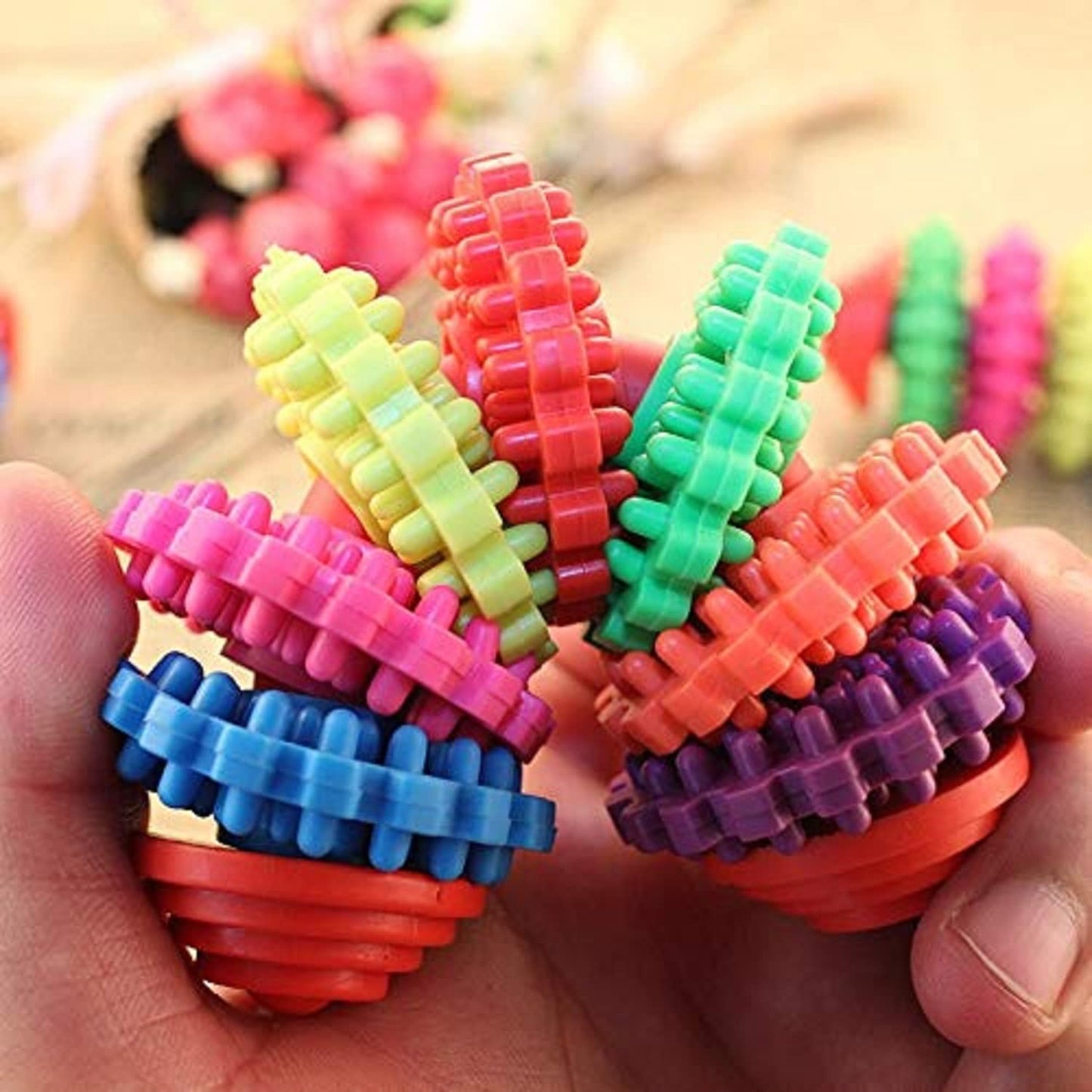 Colorful Rubber Ring Dog Toy