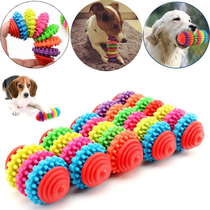 Colorful Rubber Ring Dog Toy