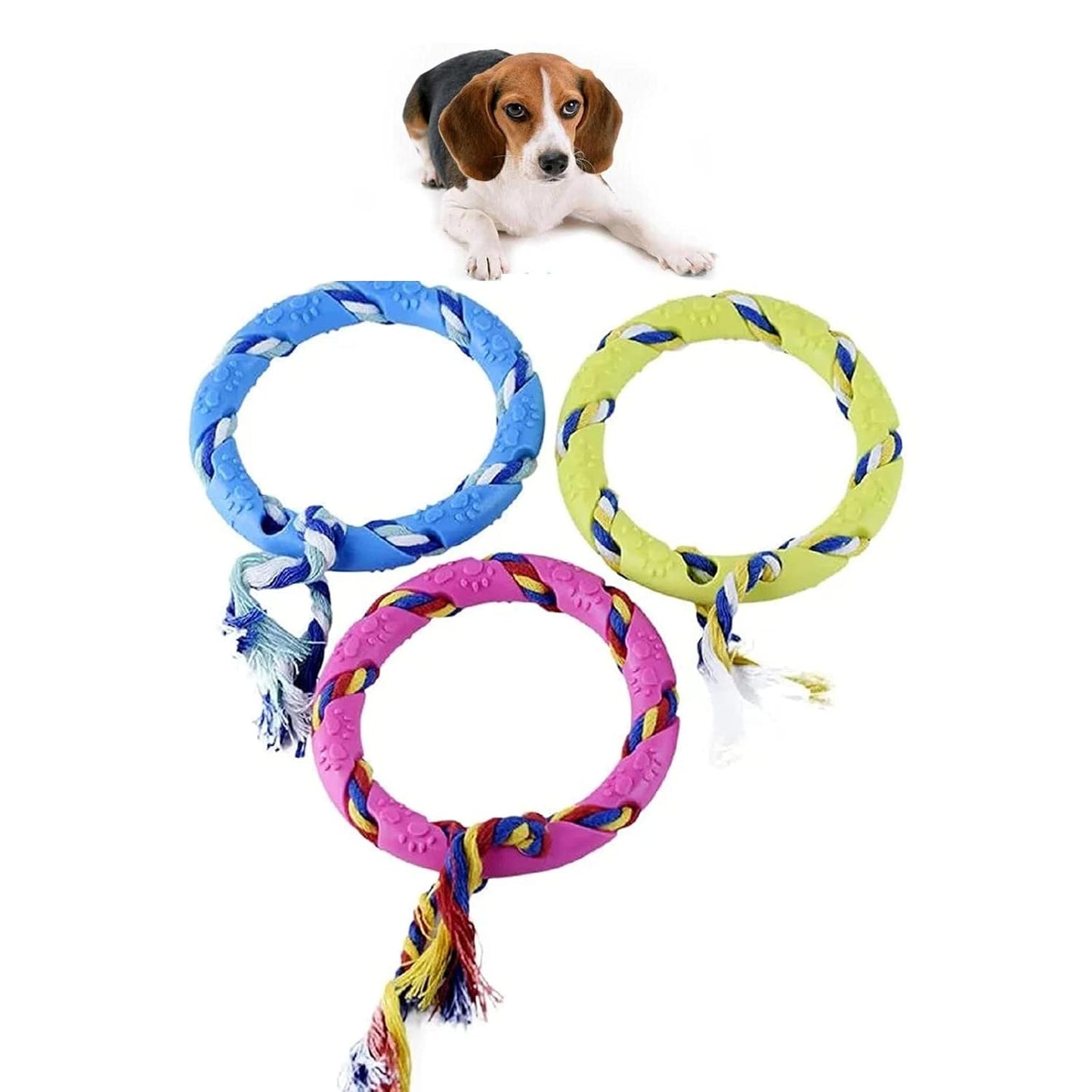 Rubber Ring Rope Dog Toy