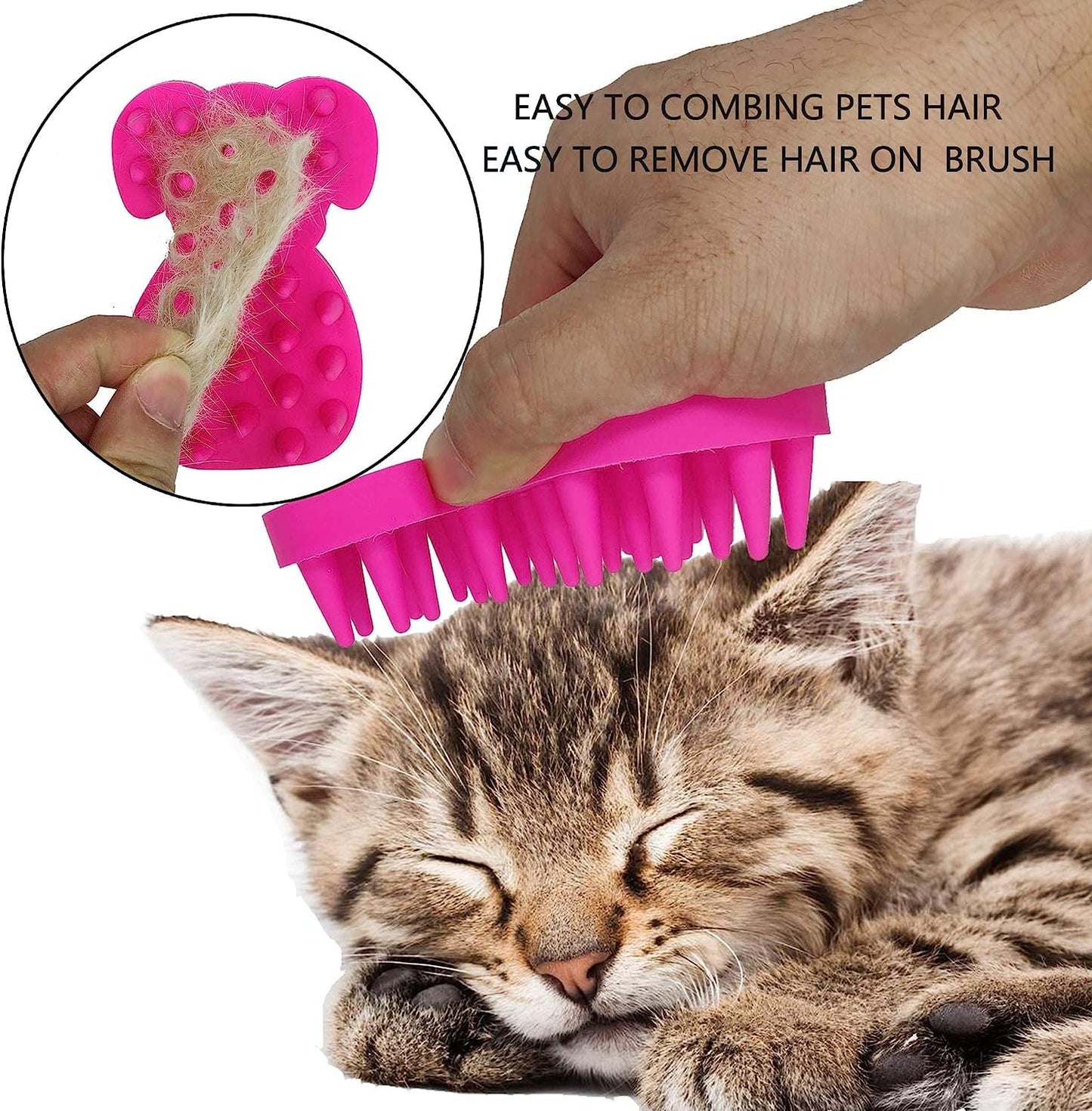 Silicone Pet Grooming Brush Pack