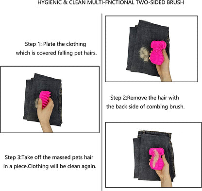 Silicone Pet Grooming Brush Pack