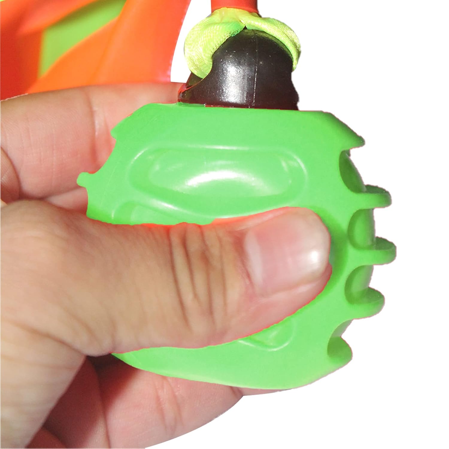 Squeaky Dog Toy TPR  Ball , Ribbon Tails ( Green )
