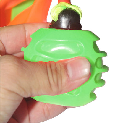 Squeaky Dog Toy TPR  Ball , Ribbon Tails ( Green )