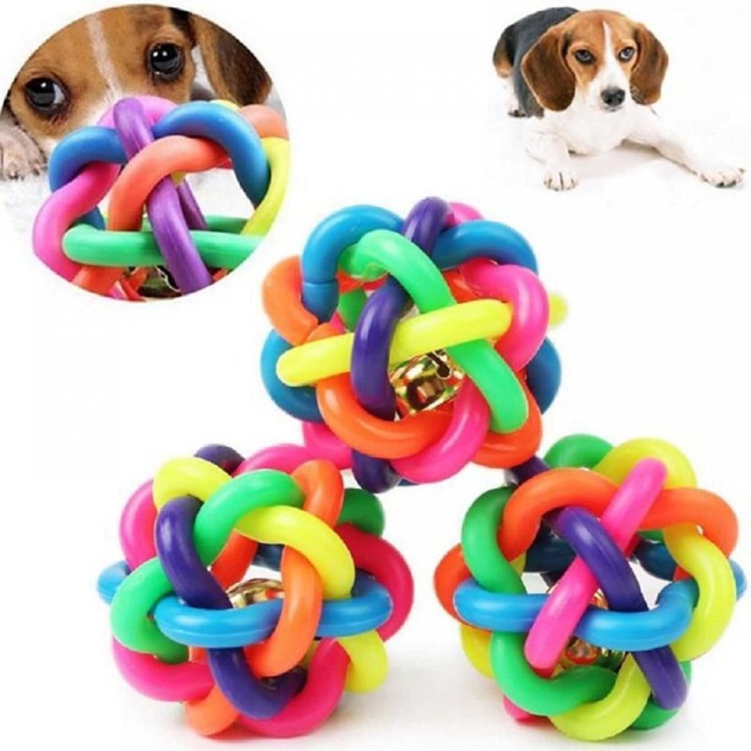 Dog Toy Rainbow Rubber Ball