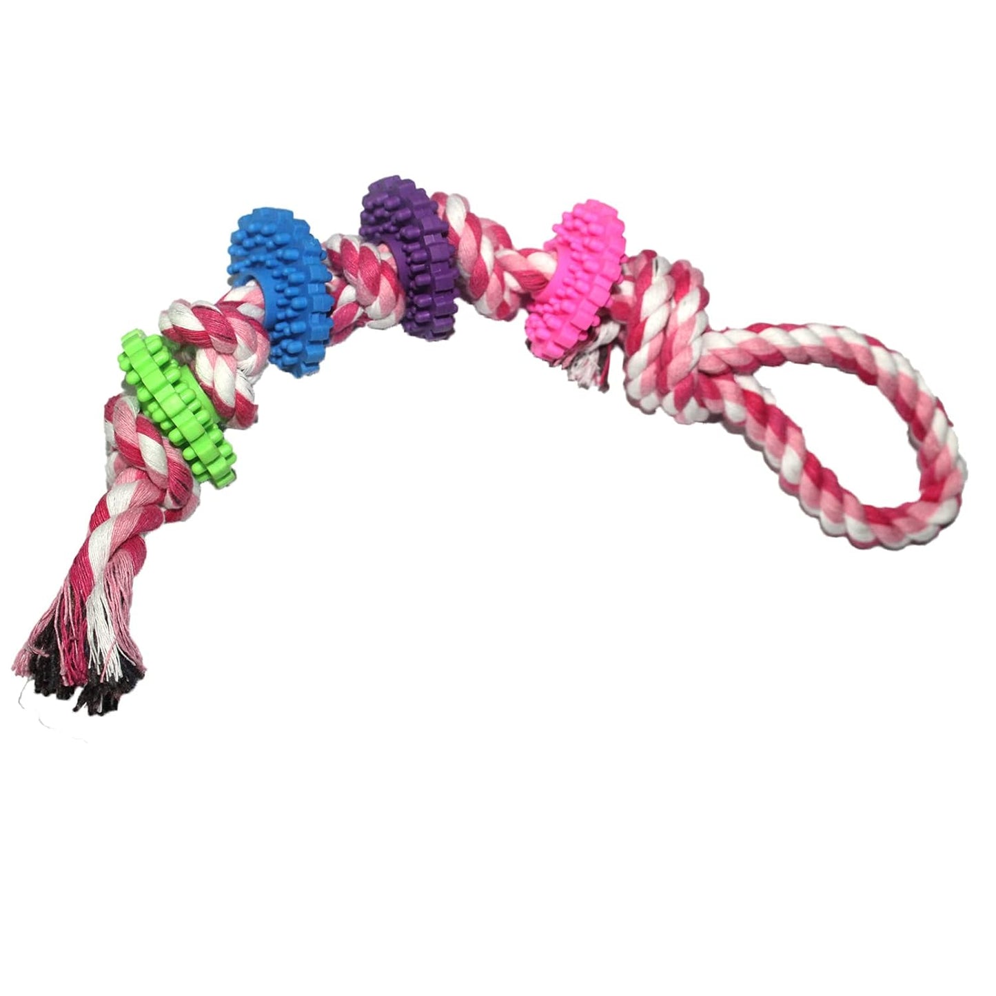 Pink Cotton Rope Puppy Toy