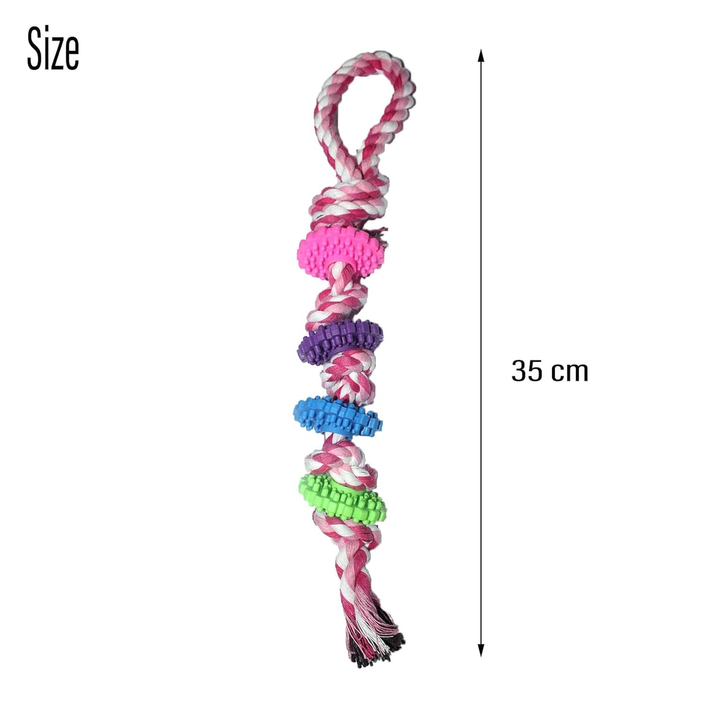 Pink Cotton Rope Puppy Toy